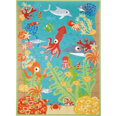  Scratch - Puzzle Th&egrave;me de l&rsquo;Oc&eacute;an pour Enfants 3 4 Ans - Les Animaux de l&rsquo;Oc&eacute;an &ndash; Puzzle 100 Pi&egrave;ces
