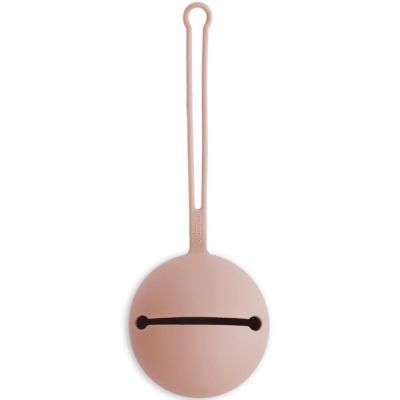 MUSHIE Etui prot&egrave;ge-sucettes  en silicone rose blush