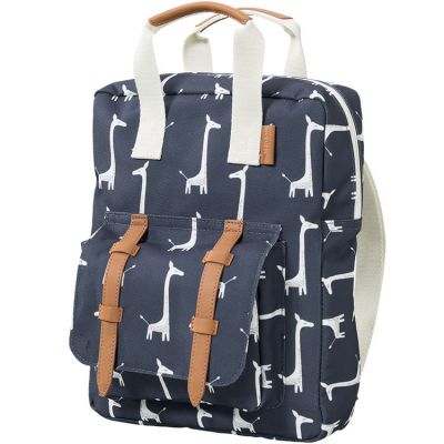 FRESK Sac &agrave; dos bleu girafe en plastique recycl&eacute; enfant - TU