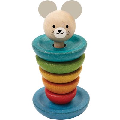 PLANTOYS Jouet en Bois &agrave; Empiler - Souris
