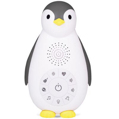 ZAZU  Bo&icirc;te &agrave; musique Bluetooth Zoe le pingouin, veilleuse, gris