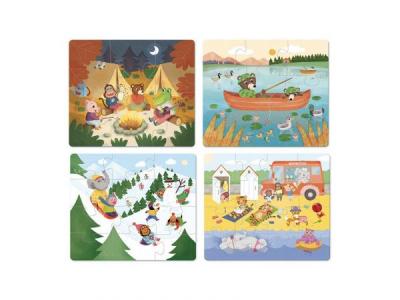 VILAC 4 PUZZLE &Eacute;VOLUTIFS LES VACANCES 
