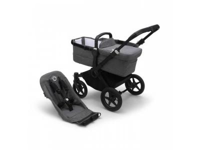 BUGABOO  Poussette duo combin&eacute;e 2en1 Donkey 5 Base Black/Grey Melange 