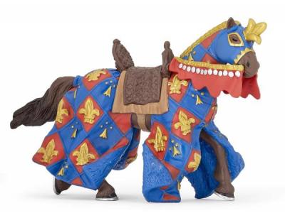 PAPO  Figurine Cheval Bleu fleur de lys Pour Enfant 