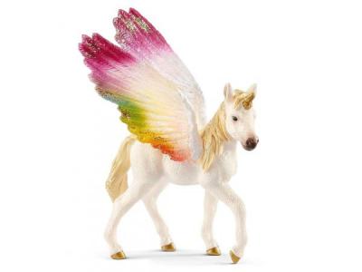 SCHLEICH  - licorne ail&eacute;e arc-en-ciel, poulain - 70577 SCH4059433469126