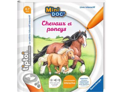 RAVENSBURGER Livre interactif  Tiptoi Mini Doc Chevaux et poneys
