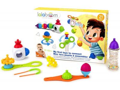 LALABOOM Jeu d'&eacute;veil  Mes 1ers jouets &agrave; assembler 21 pi&egrave;ces