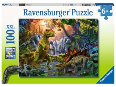 RAVENSBURGER Puzzle 100 pi&egrave;ces XXL  L'oasis des dinosaures 