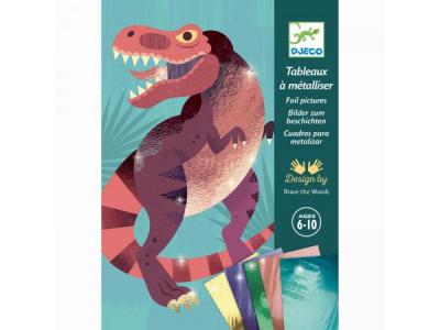  Tableaux metal jurassic dinosaures