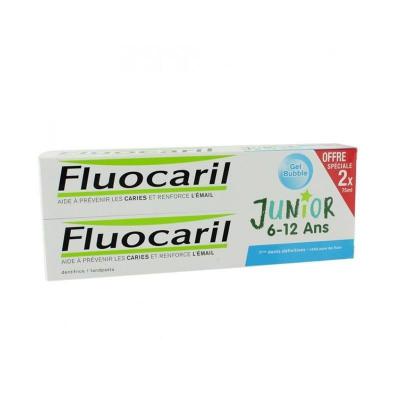 FLUOCARIL  junior dentifrice gel bubble 6-12 ans 75mlx2 