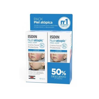 Isdin Nutratopic Pro-AMP Cr&egrave;me Visage Peau Atopique 2x50ml