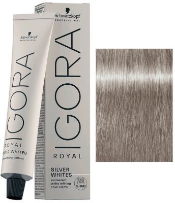 SCHWARZKOPF PROFESSIONAL Tube Coloration Igora Royal Silver Whites Schwarzkopf 60 ML - Dove Grey - Gris Acier