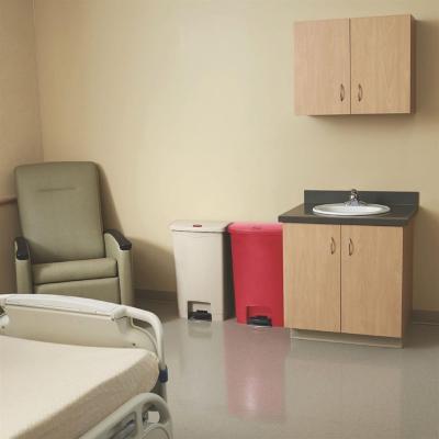 NEWELL RUBBERMAID Collecteur Slim Jim Step On Front Step Plastique 50 L Rouge