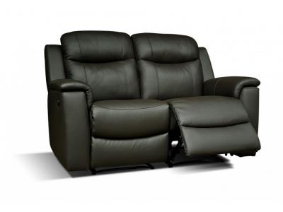 VENTE UNIQUE Vente-unique Canap&eacute; 2 places relax EVASION en cuir - Noir