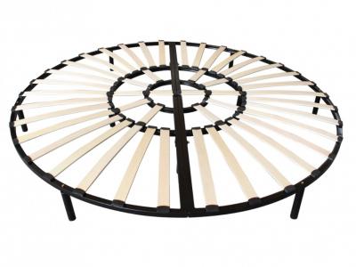 DREAMEA PLAY Vente-unique.com Sommier rond &agrave; lattes - 220 x 220 cm