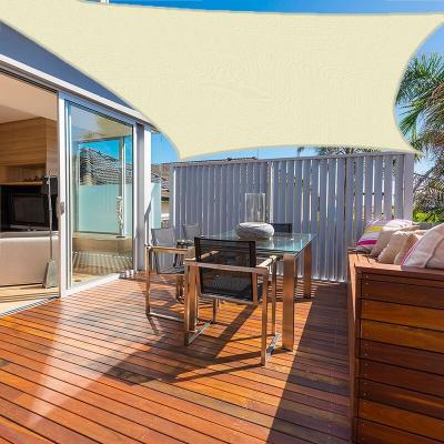 COTE STORE Voile d'ombrage 5 x 5 m carr&eacute; 280g/m&sup2; - Haute densit&eacute; r&eacute;sistante au vent - Tissu micro-a&eacute;r&eacute; - &Eacute;cru