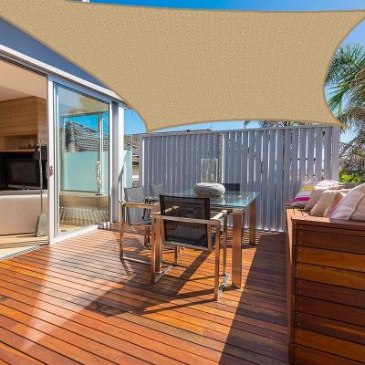 COTE STORE Voile d'ombrage 3 x 3 m carr&eacute; 280g/m&sup2; - Haute densit&eacute; r&eacute;sistante au vent - Tissu micro-a&eacute;r&eacute; - Beige