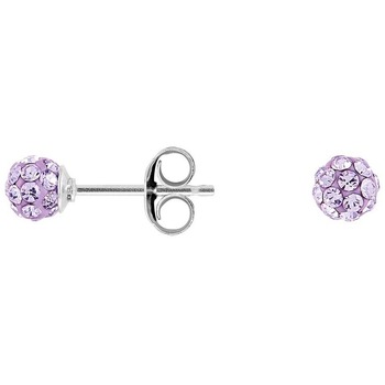CLEOR Boucles D'oreilles En Argent 925/1000 Et Crystal