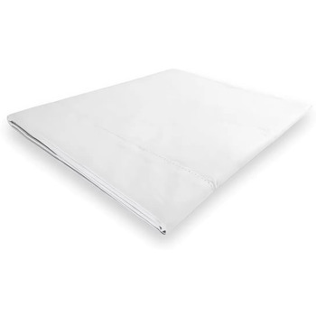 SOLEIL D OCRE Drap plat en coton 260x300 cm percale blanc, par soleil d'ocre
