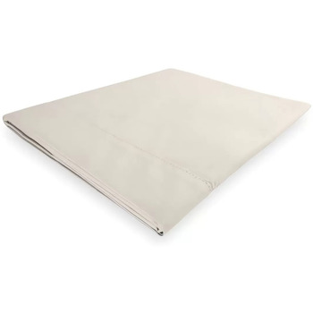 SOLEIL D OCRE Drap plat en coton PERCALE, par Soleil d'ocre ecru 180 x 290 cm
