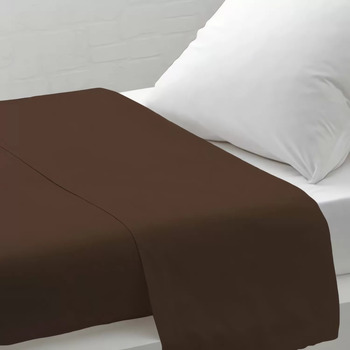 Atmosph&egrave;re - 213212 - Drap Plat Uni - 180 X 290 Cm - Atmo Chocolat