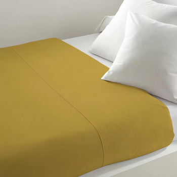 SOLEIL D OCRE ZZZ - Drap plat uni 240x290 cm jaune - Jaune