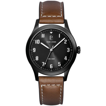 PIERRE LANNIER Montre  Montre Homme AVIATEUR Gris Cuir Brun