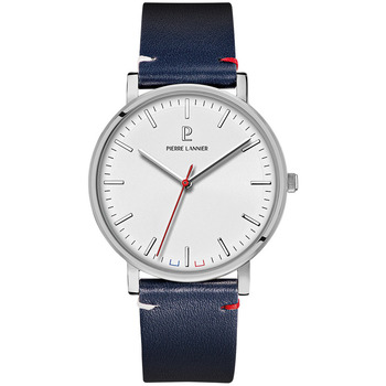 PIERRE LANNIER Montre  Montre Homme ESSENTIAL Blanc Cuir Bleu