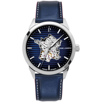 PIERRE LANNIER Montre  Montre Homme MONARCK Bleu Cuir Bleu