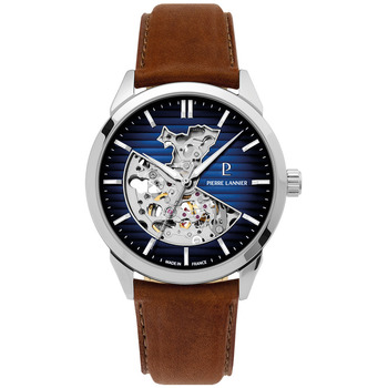 PIERRE LANNIER Montre  Montre Homme MONARCK Bleu Cuir Brun