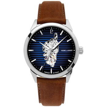 PIERRE LANNIER Montre Homme  Monarck - 316F124 Bracelet Cuir Brun