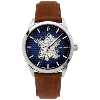 PIERRE LANNIER Montre Homme  Monarck - 316F164 Bracelet Cuir Brun