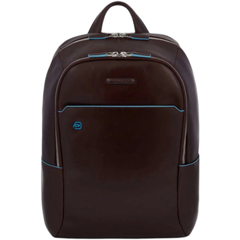 PIQUADRO  Sac &agrave; dos 'Blue Square' bleu clair / marron ch&acirc;taigne