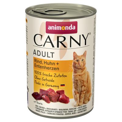 ANIMONDA CARNY  Adult 6 x 400 g - boeuf, poulet, canard
