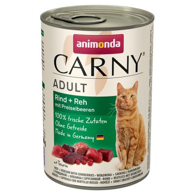 ANIMONDA CARNY  6 x 400 g pour chat - poulet, dinde, coeurs de canard