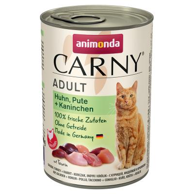ANIMONDA CARNY  Adult 6 x 400 g - poulet, dinde, lapin