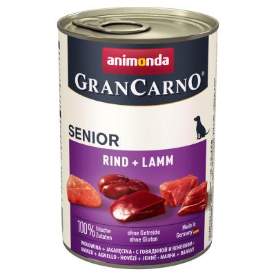 ANIMONDA GRANCARNO Lot  12 x 400 g - Senior : veau & agneau