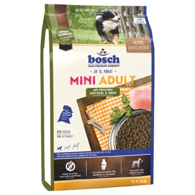 BOSCH HPC Lots &eacute;conomiques bosch - Mini Adult, volaille & millet (3 x 3 kg)