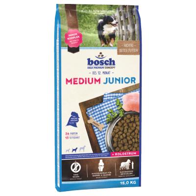 BOSCH HIGH PREMIUM CONCEPT Bosch Tiernahrung Medium Junior 15kg Dog Food Multicolore 15kg