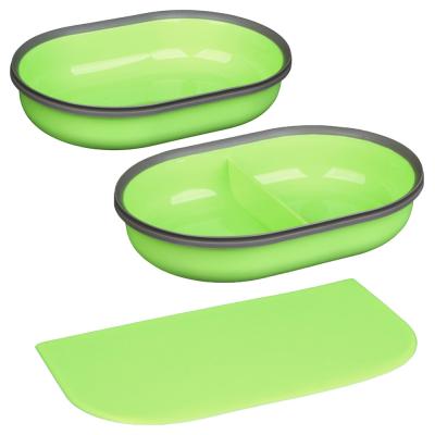 SUREFEED  Bols et Tapis pour Chat et Petit Chien - Vert