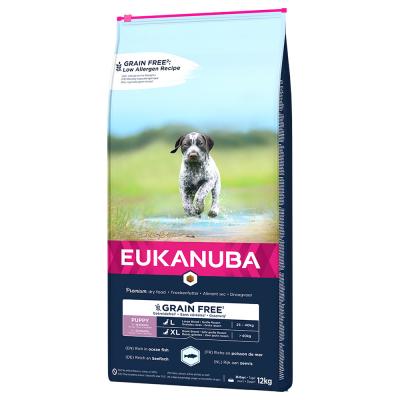 EUKANUBA  Grain Free Puppy Large Breed avec du saumon - 12 kg