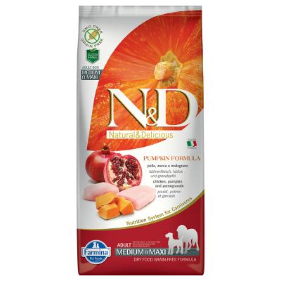 N&D PUMPKIN Farmina N&D Medium/Maxi poulet, potiron, grenade - 12 kg