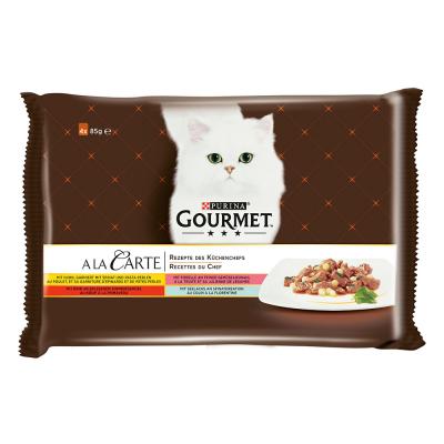 GOURMET  &Agrave; la Carte 4 x 85 g Recettes du chef cuisinier