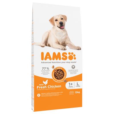 IAMS  Croquettes au poulet - Grande race - 12kg - Pour chien