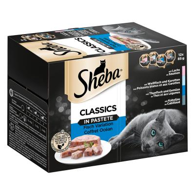 SHEBA Lots &eacute;conomiques Les Barquettes de  48 x 85 g - Coffret Oc&eacute;an