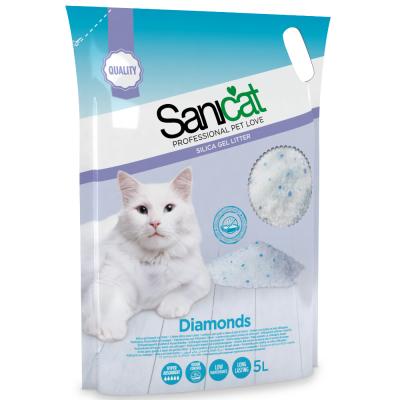 SANICAT  Diamonds silicagel liti&egrave;re pour chat 3 x 5 Litres