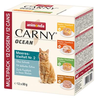 ANIMONDA CARNY Lot 4 saveurs  Ocean 12 x 80 g - lot mixte II : 3 x 4 saveurs