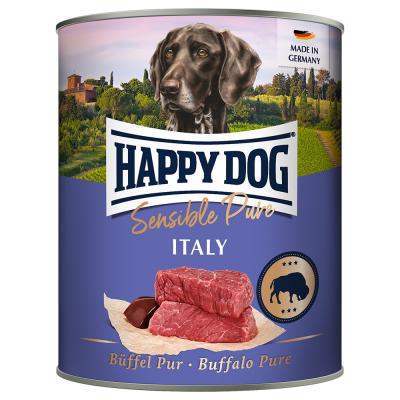 HAPPY DOG Lot  Sensible Pure 12 x 800 g - Italie (pur buffle)
