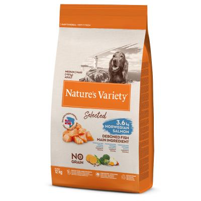 NATURE?S VARIETY True Instinct Dog High Meat Medium/Maxi saumon, thon pour chien 12 kg