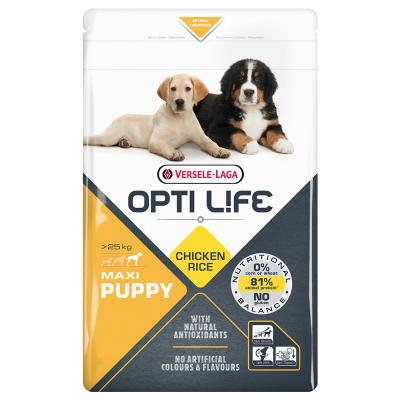 OPTI LIFE  Chiot Puppy Maxi, Poulet et Riz 2 x 12,5 kg